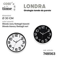 OROLOGIO DA PARETE TONDO COL.ASS 30CM
