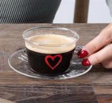 SET 2 TAZZA COLAZIONE VETRO S/P 480ML CUORE ROSS