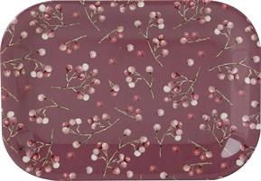 VASSOIO MELAMINA 20,5X14,5CM WINTER BERRIES RED